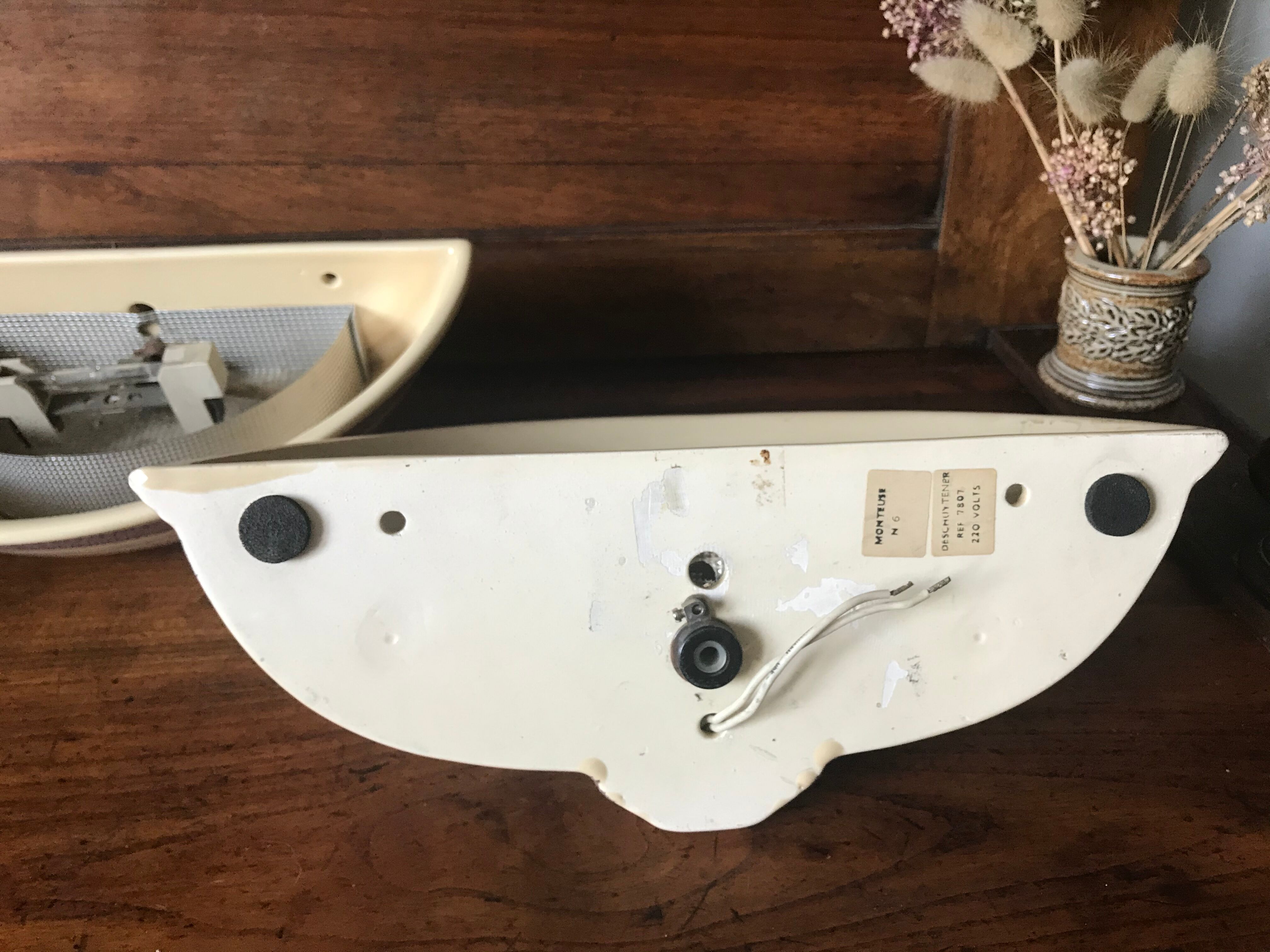 Pair of enamelled ceramic wall light