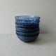 6 blue glass bowls from the 70s