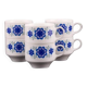 6 porcelain coffee cups Mitterteich with blue floral pattern