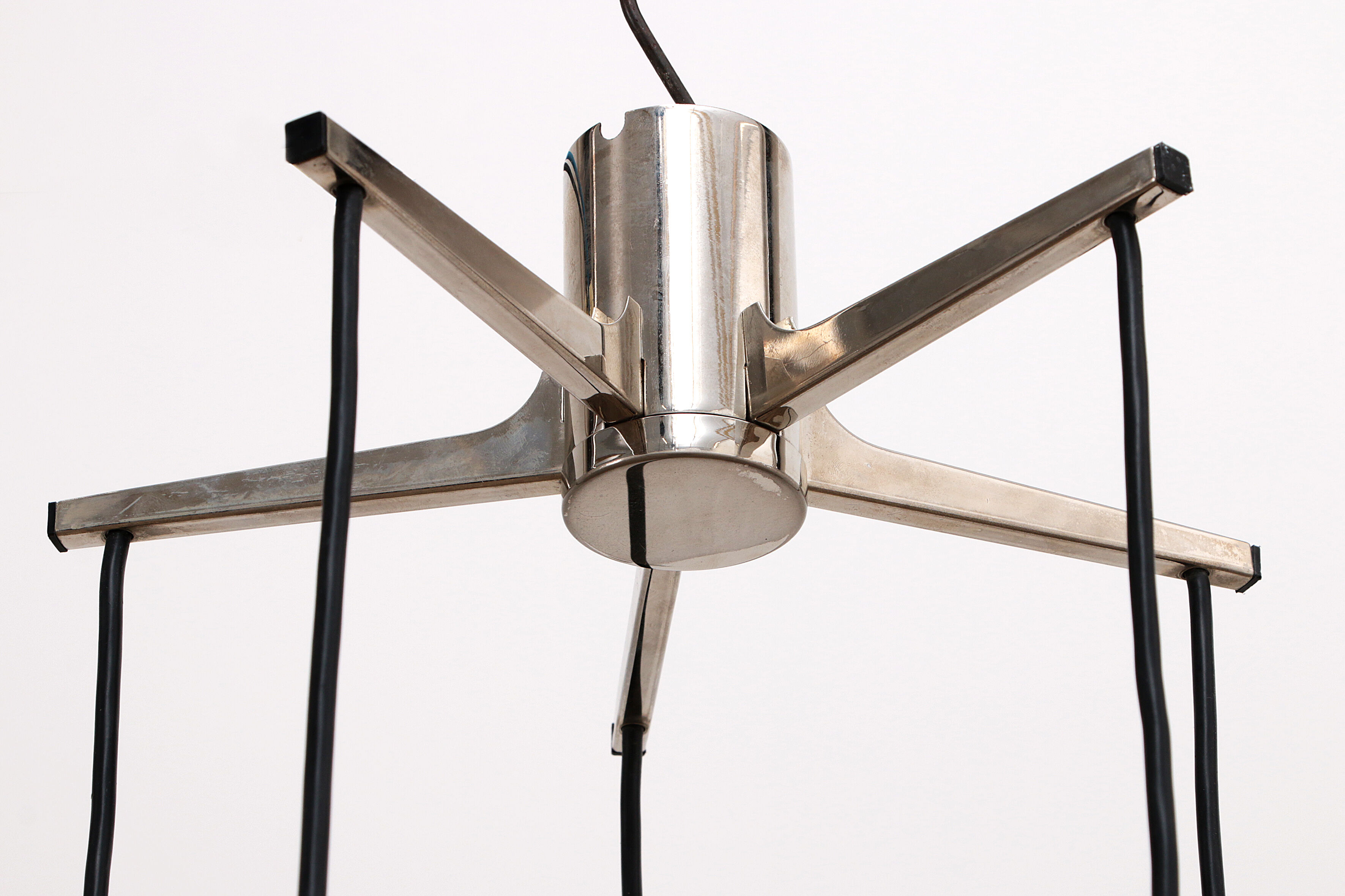 Vintage Chandelier Cascade Hanging Lamp with 5 lamps, 1960