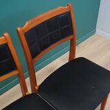 Set of four beech chairs, Danish design, 1970s, production: Denmark