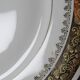 Set of 6 vintage flat plates ADP L Royal Limoges, gilded porcelain - 1