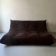 Togo 3-seater sofa in brown alcantara suede, Ligne Roset