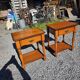 Pair of cherry wood bedside tables from the mid-20th century.