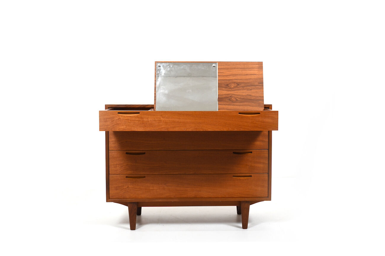 Vanity dresser in teak by Ib Kofod-Larsen 1960s