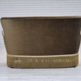1960s, Danish 2-seater sofa, green furniture velour, original condition.