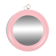 Italian pink mirror in the style of Artemide, 1970s