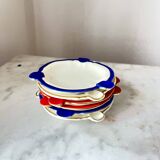 Cendrier en céramique vintage Rosenthal Elfenbein Kronach, série Miramar avec rouge