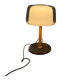 Smoked glass and wood design lamp – Scandinavian / contemporary spirit