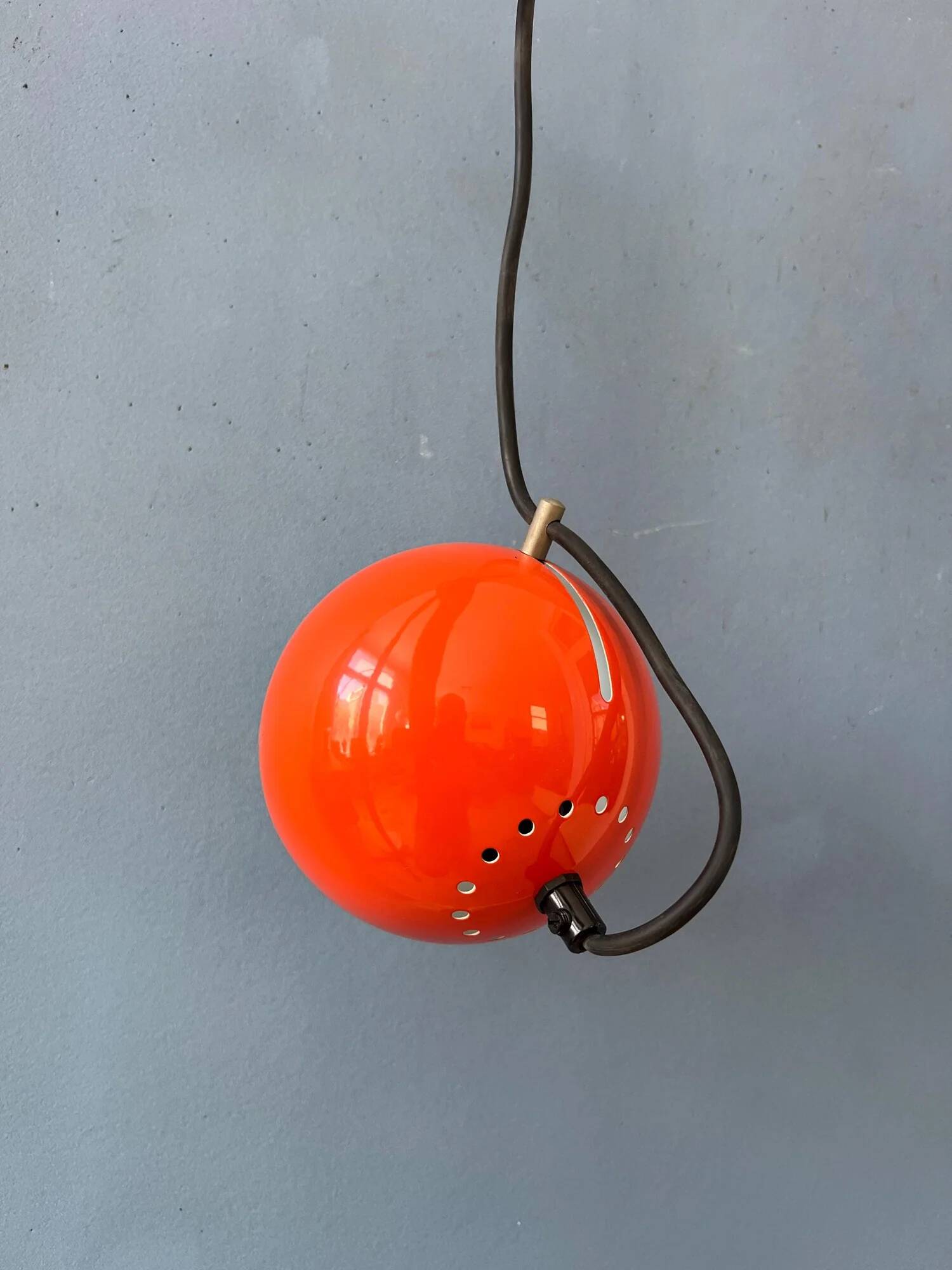 Small red adjustable Artimeta eyeball pendant lamp