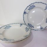 4 deep ironstone plates from St Amand 220513