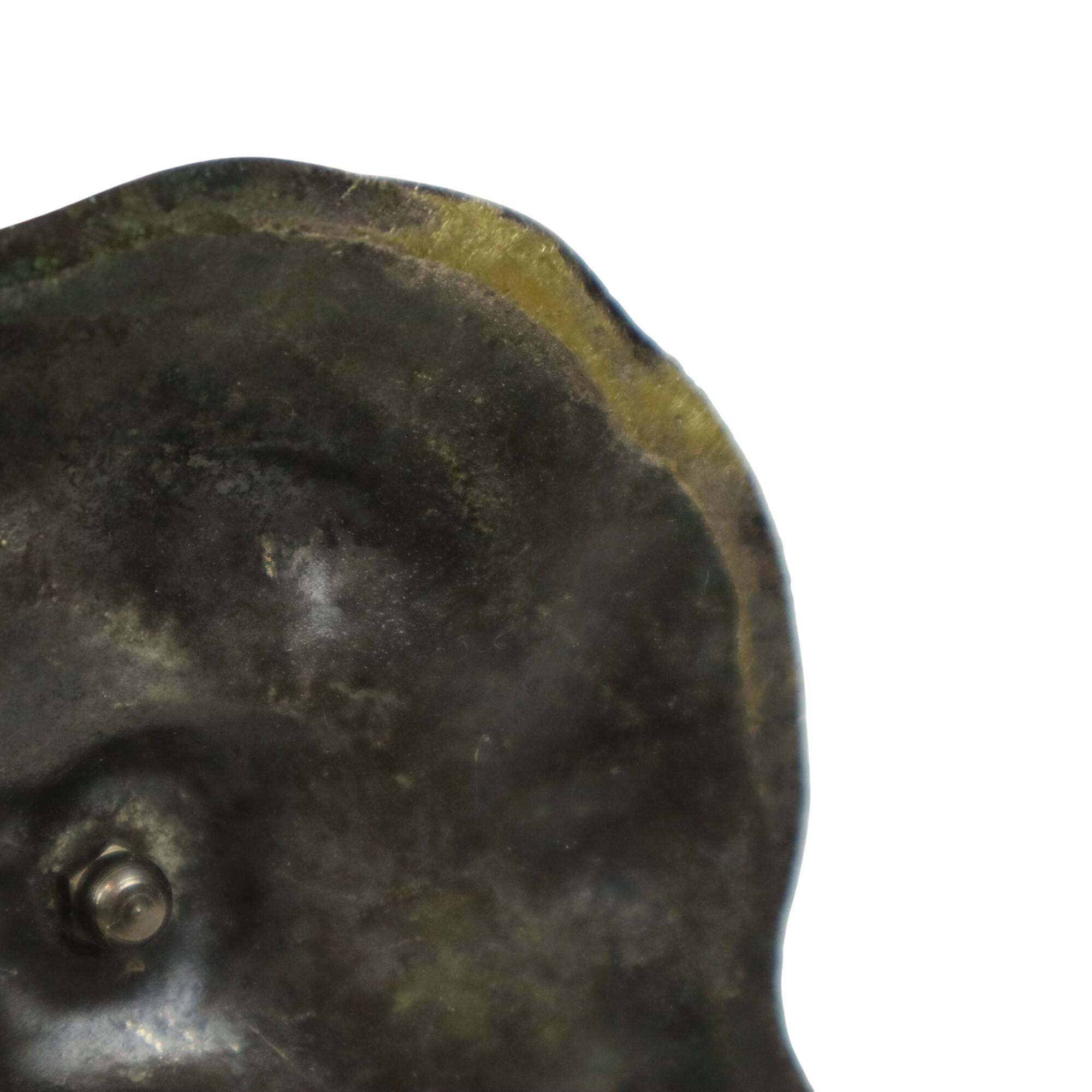 Grand cendrier tournesol en bronze argenté S. Agudo 62 cm