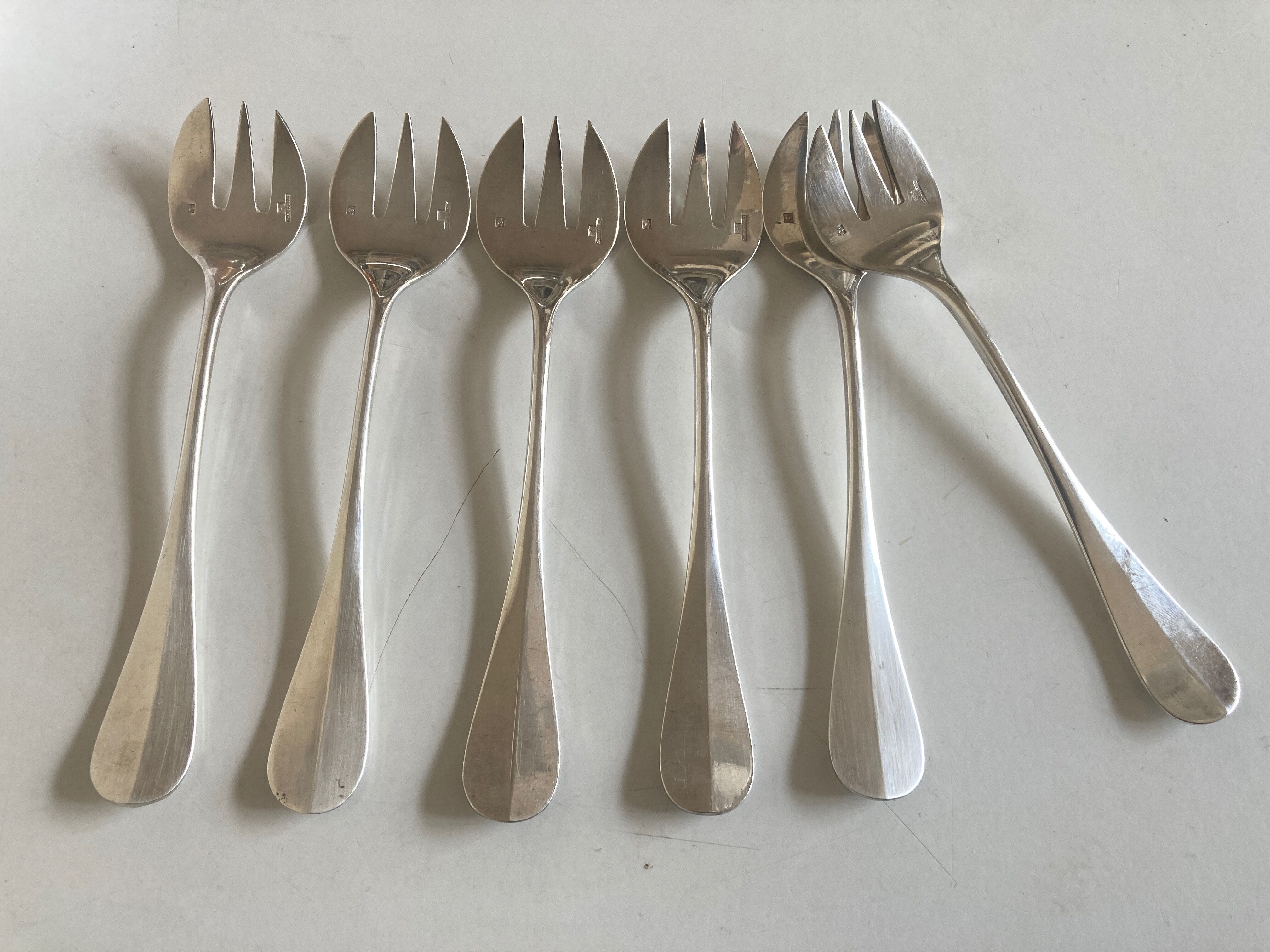 Set 6 forks with oysters Christofle filet