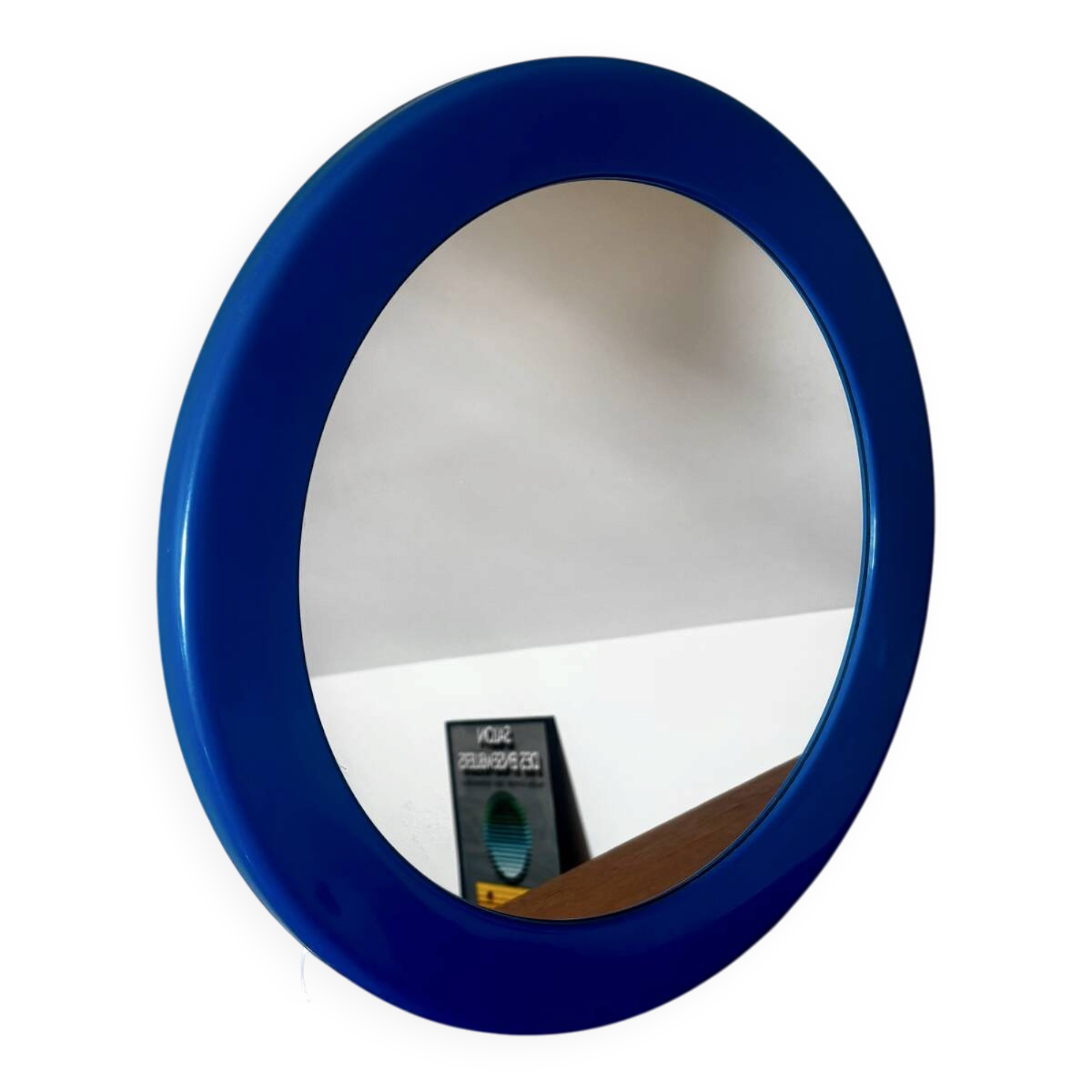 Miroir syla vintage bleu années 70 space age