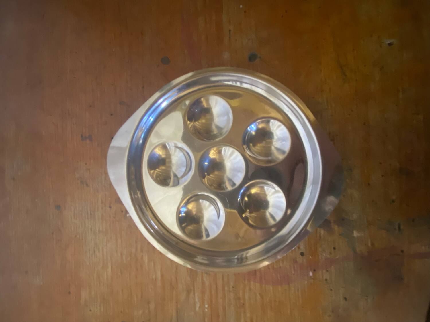 Set of 4 Snail Plates GUY DEGRENNE Stainless Steel Made in France Servic