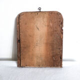 Old mirror in red wood