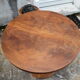 Table bistro ronde en bois vintage