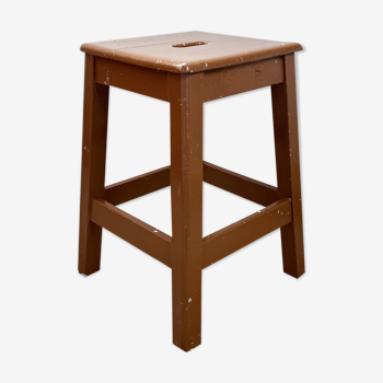 Wood milk chocolate workshop stool