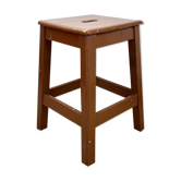 Tabouret d’atelier bois chocolat au lait