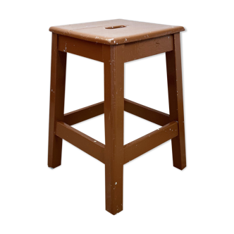 Wood milk chocolate workshop stool