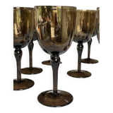 Verres à pied teinte noir fumée