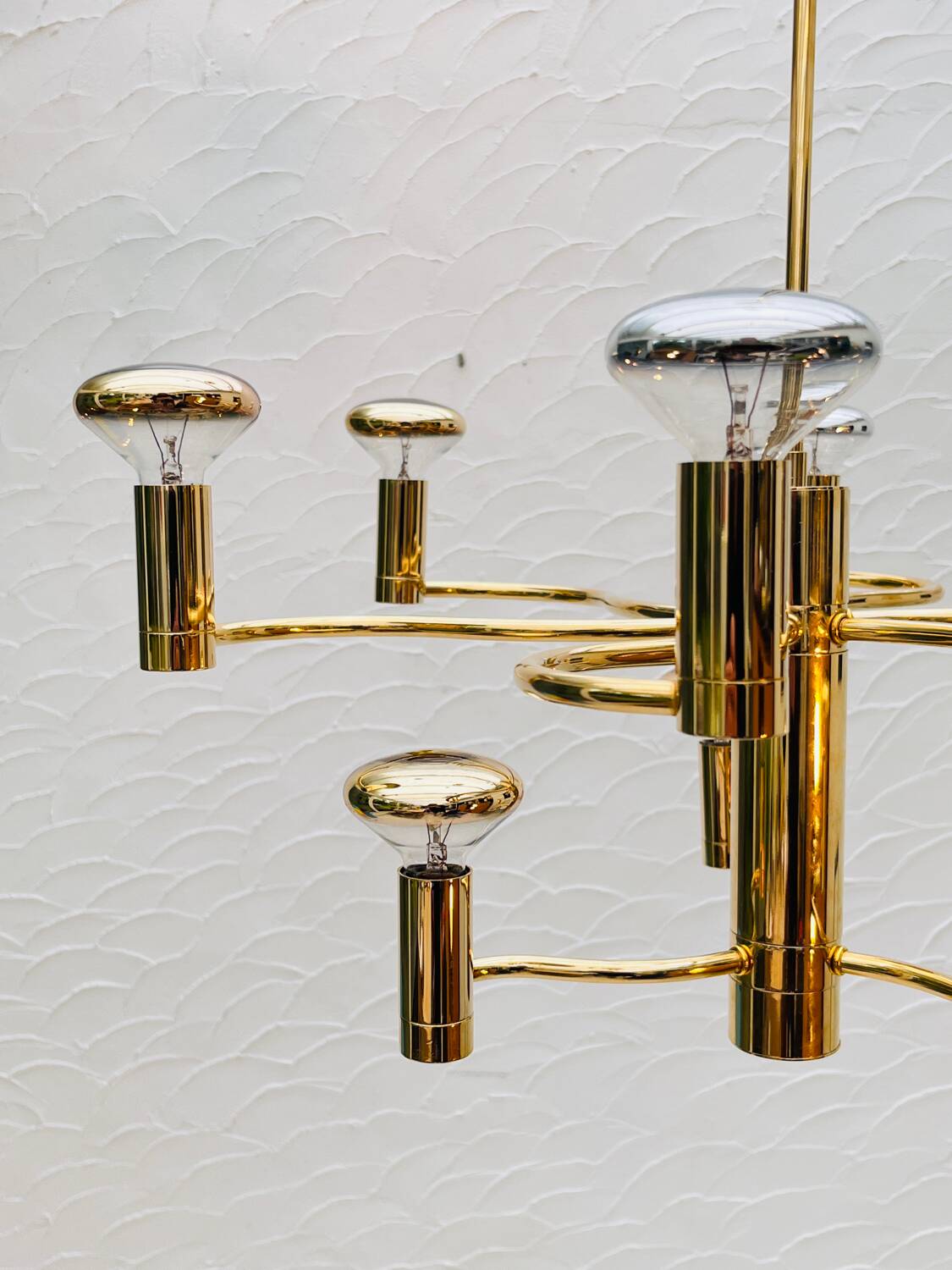 Massive brass chandelier