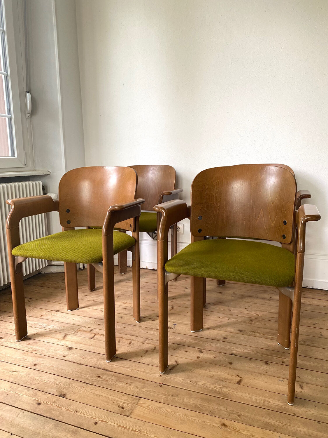Set of 4 Armchairs by Bruno Rey for Dietiker 1970