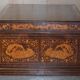 Bureau à caissons jumelés double face avec marqueterie hollandaise antique