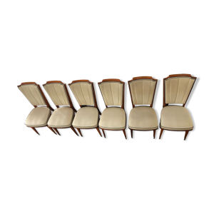 6 chaises années 50 - bois clair