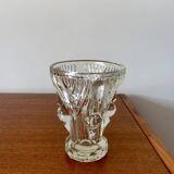 vase en verre effet bulle art déco
