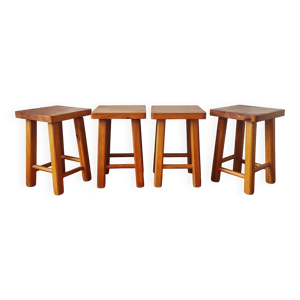 4 tabourets vintage 1970 - style scandinave