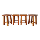 4 vintage 1970s Scandinavian style stools