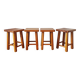 4 tabourets vintage 1970 style scandinave