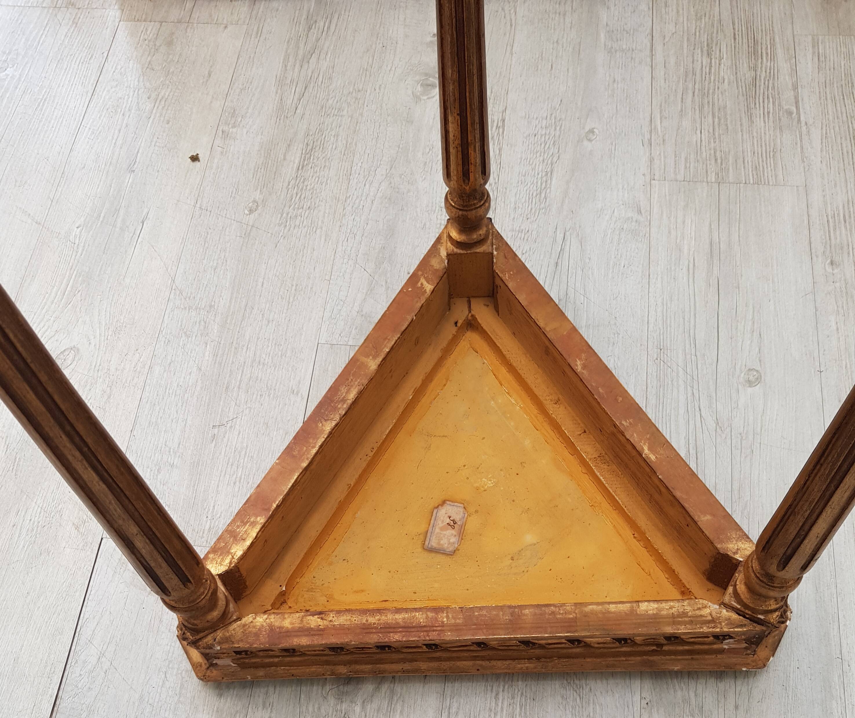 Napoleon 3 seater, gilded wood, marble cane