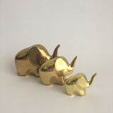 Set of 3 Brass Elephants Figur