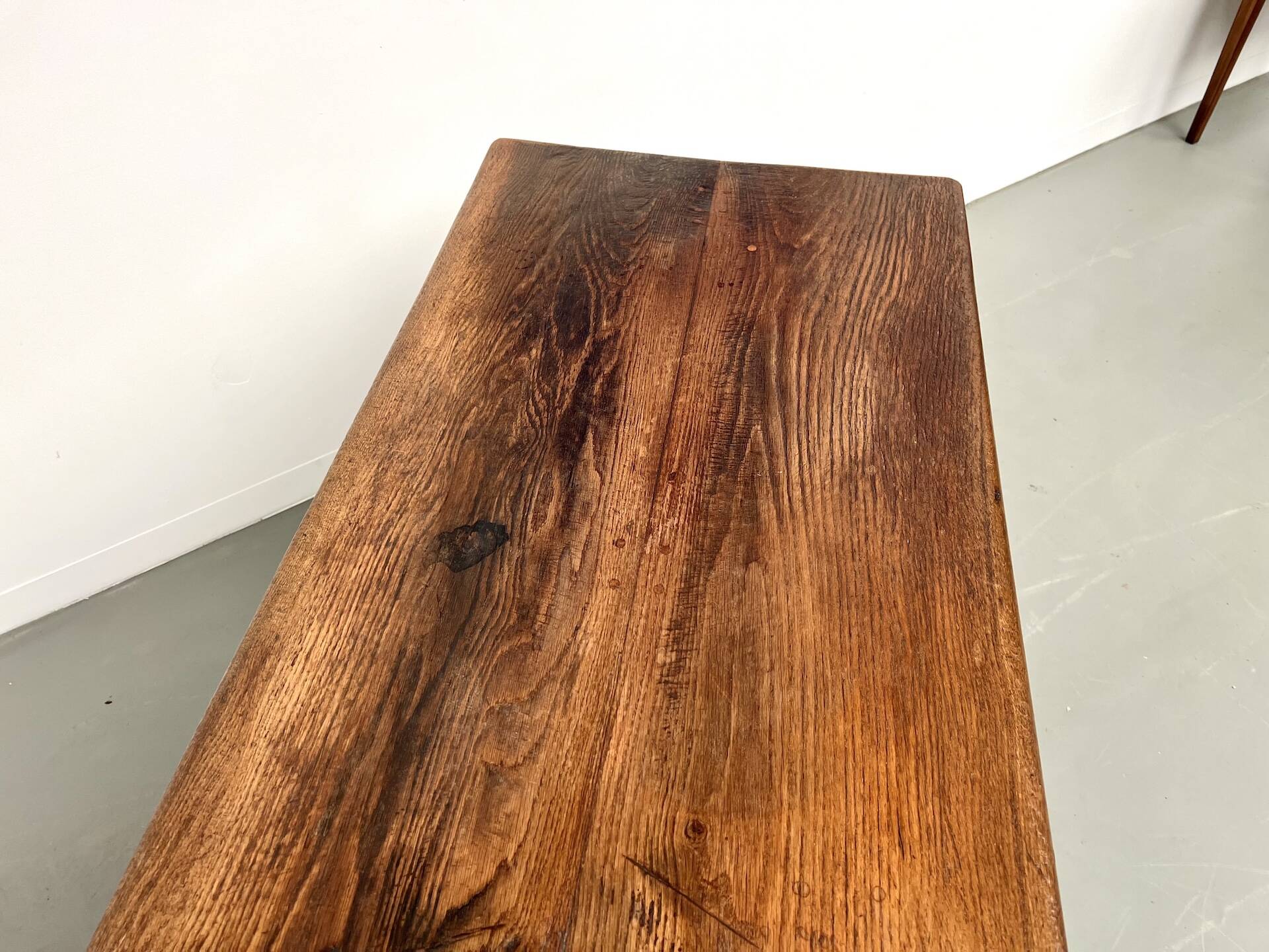 19th century brutalist oak table