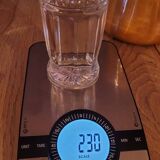 6 cut glasses made of thick glass