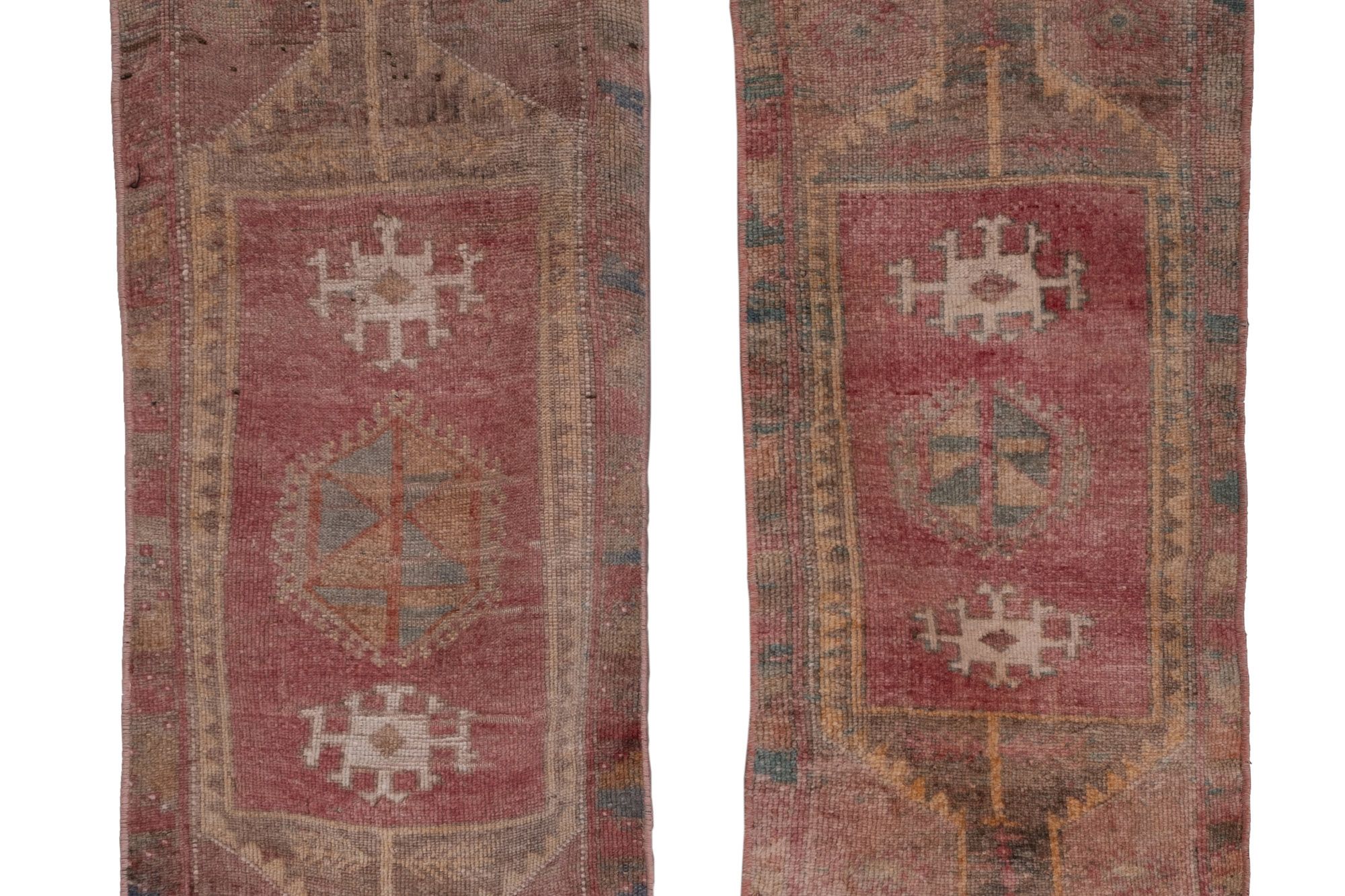 Handwoven Turkish Oushak Wool Bath Mats, 1970s, Set of 3 48 x 106 - 46 x 96 cm