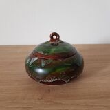 Small green Vallauris style candy box
