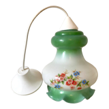 Vintage opaline pendant lamp