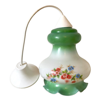 Vintage opaline pendant lamp