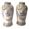 Paire de vases hollandais porcelaine