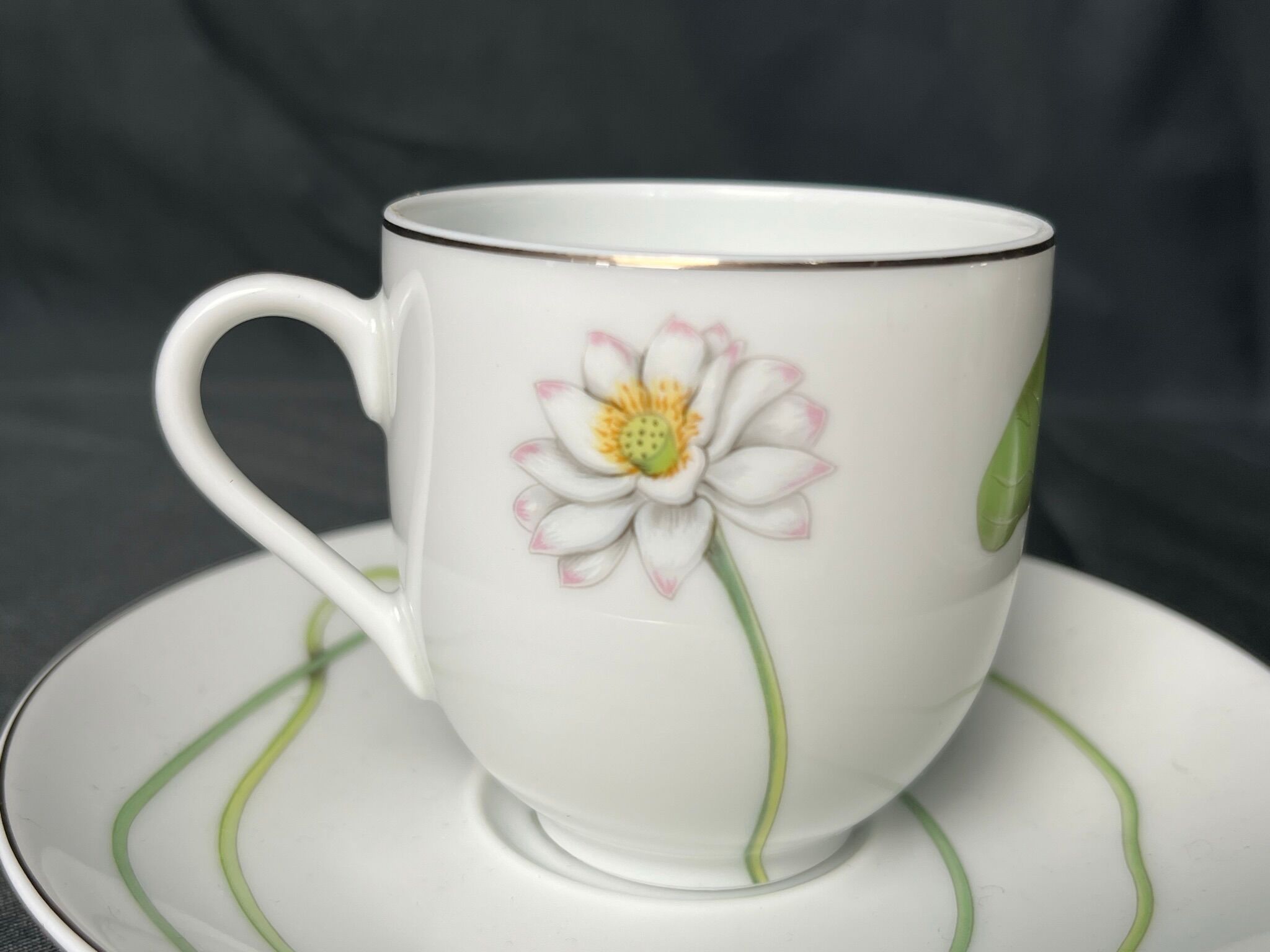 Hermès, pair of coffee cups Nil 20th century collection