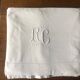 Similar listings: Antique monogrammed RG cotton sheet