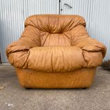 Fauteuil en cuir années 80