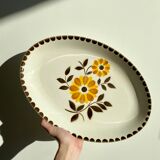 Oval serving dish - floral patterns