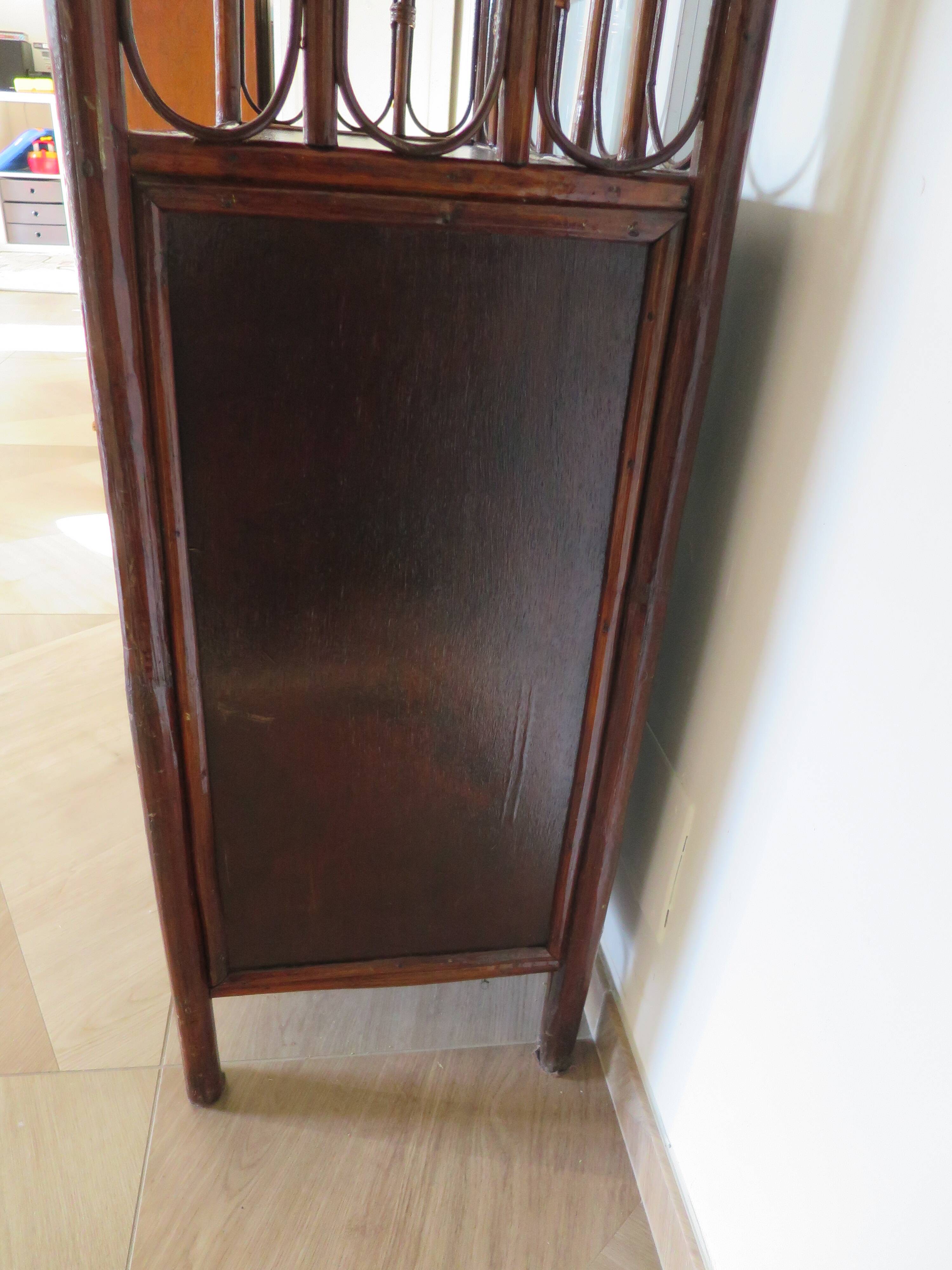 Support buffet bibus woven rattan 2 doors in caning - vintage 60s/70s