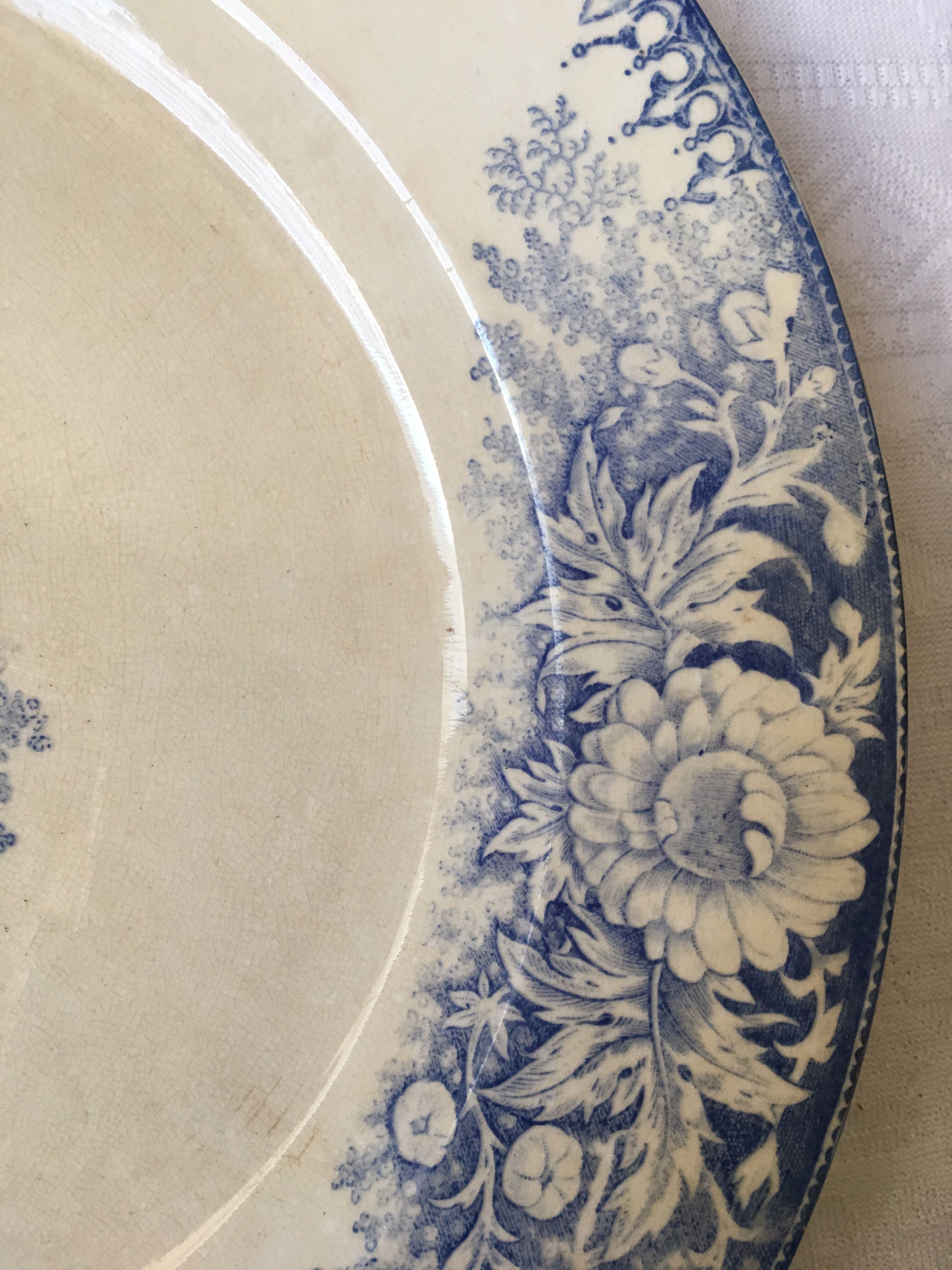 Very old serving dish in iron earth