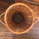 Wicker rattan paper basket 1960, 40 cm