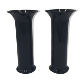 Pair of black vases